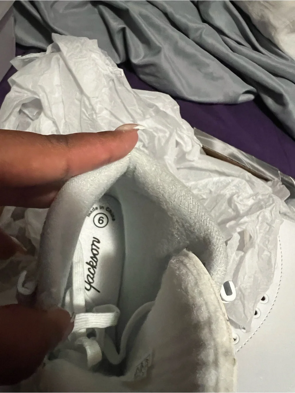 Jackson 200 Figure Ice Skates White Lace Size 6 for Ice Skating Women's Skates